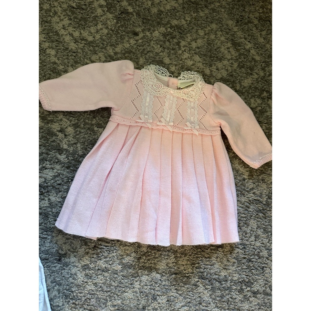 BABY TOGS Vintage Dress 3-6M Pink Smocked Embroidered.  Beautiful